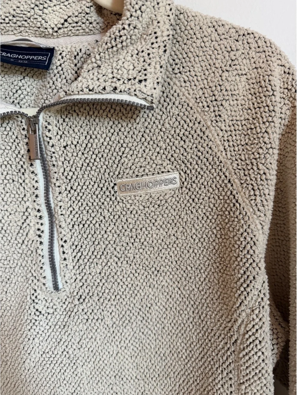 Craghoppers M Beige Textured Half-Zip Pullover Fleece  High Performance Hiking